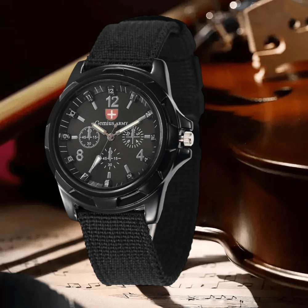 New Men Watches 2025 Fashion Quartz Wristwatch for Men Casual Nylon Band Military Sport Male Clock Watch Gift Reloj Hombre