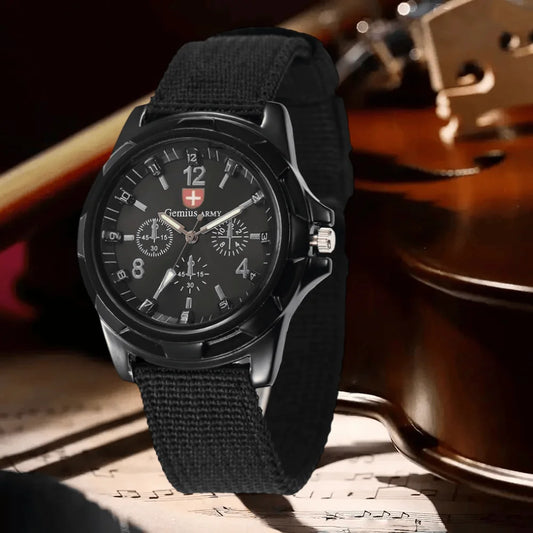 New Men Watches 2025 Fashion Quartz Wristwatch for Men Casual Nylon Band Military Sport Male Clock Watch Gift Reloj Hombre