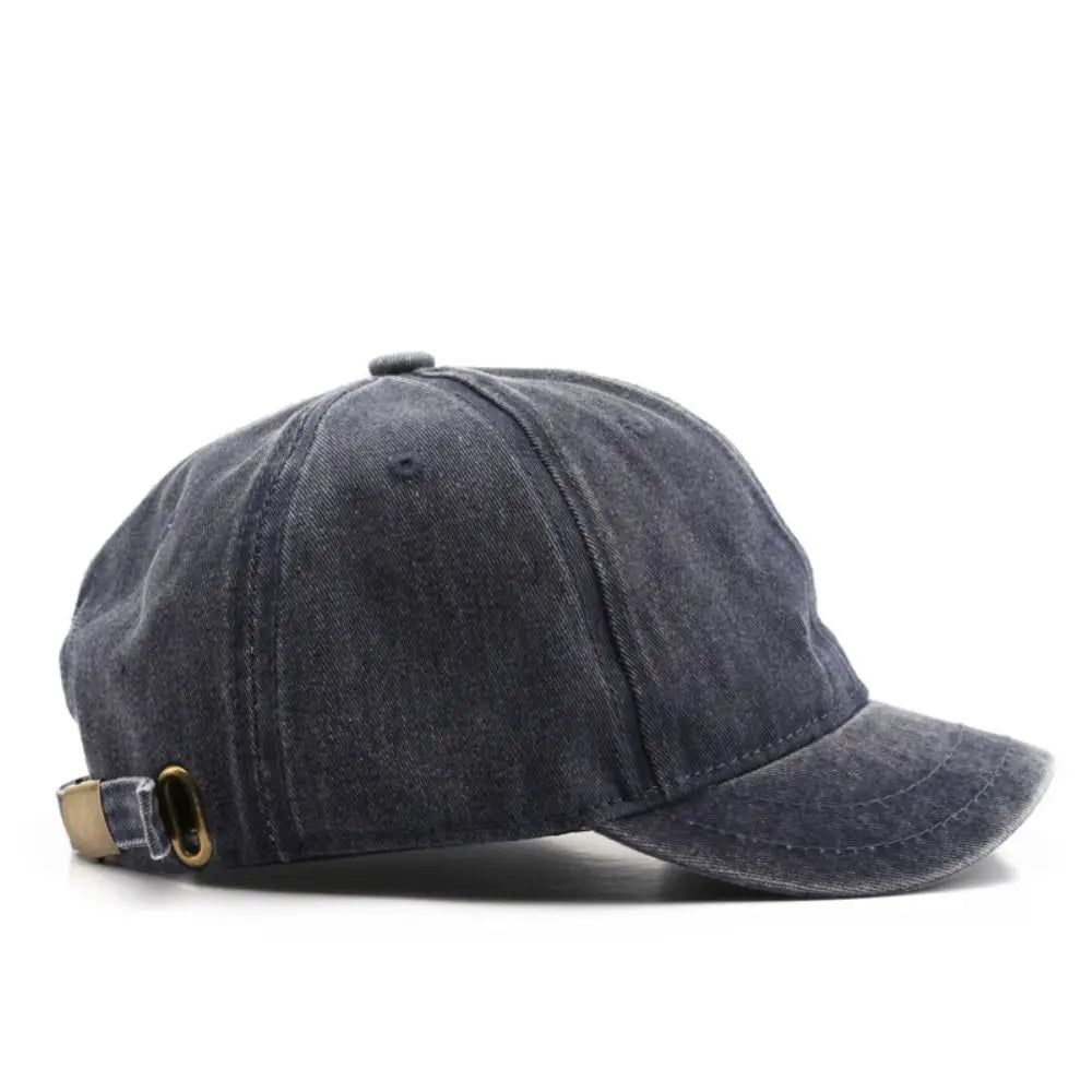 Vintage Washed-Cotton Short-Brim Dad Hat