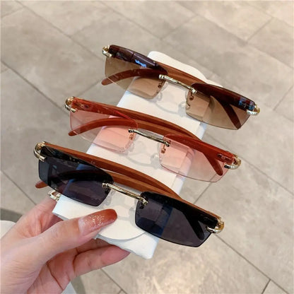 UV400 Punk Sunglasses Fashion Gradient Frameless Eyewear Rectangle Sun Glasses for Women & Men