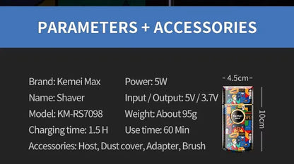 Kemei Graffiti Grooming Collection — Clippers, Trimmers & Shavers