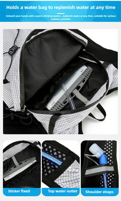 Outdoor Hiking Backpack Ultralight Women Men Running Race Hydration Vest Marathon Running Bicycle Bag for Travel Cycling Camping