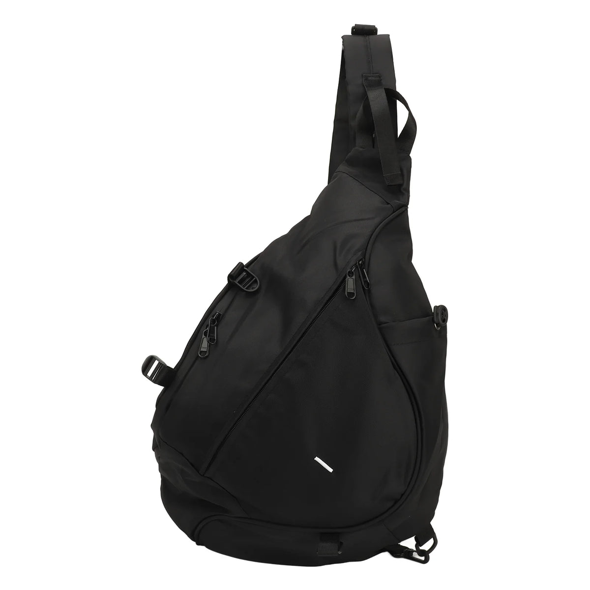 Large Black Sling Bag Waterproof Sling Backpack Oxford Fabric Outdoor Sports Chest Bag for Men Women Large Black Sling Backpack