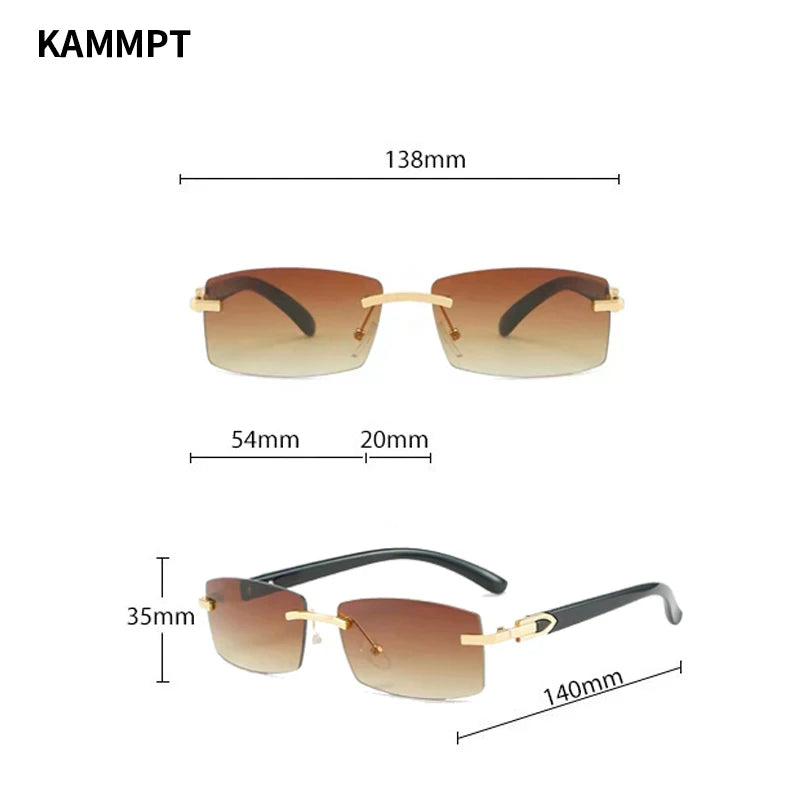 Ocean Haze Rimless Gradient Sunglasses