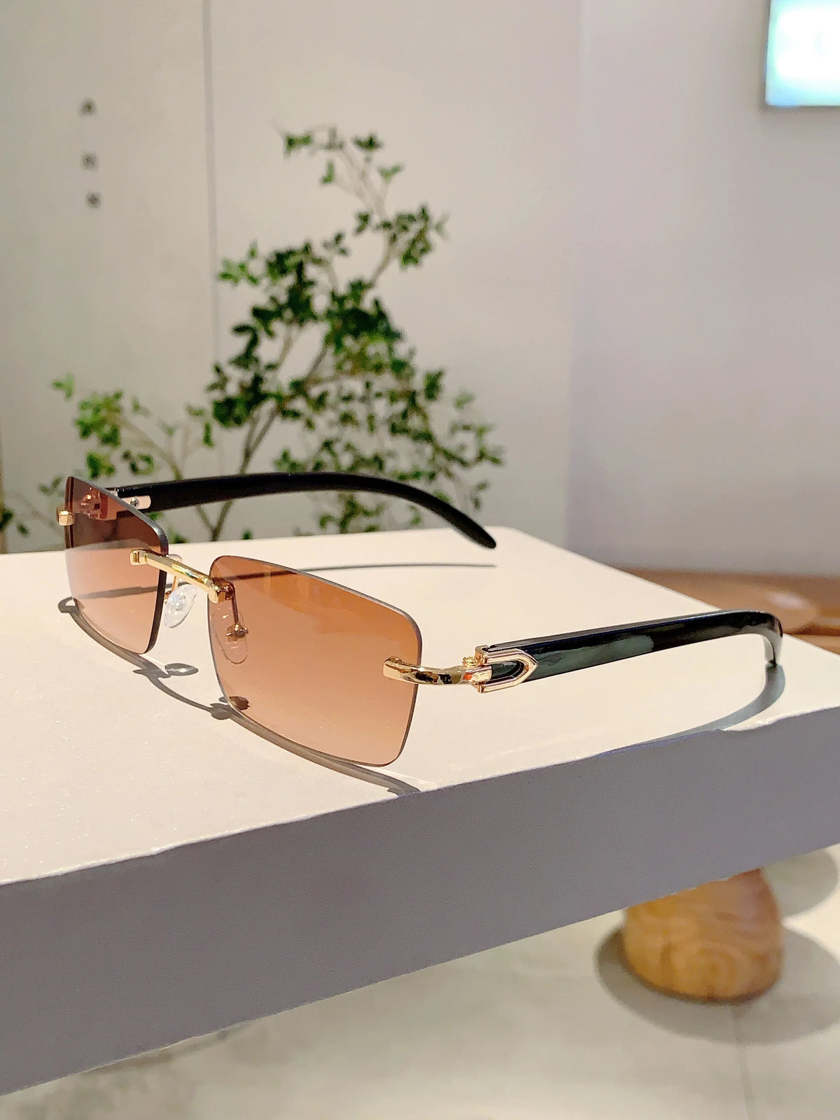 Ocean Haze Rimless Gradient Sunglasses