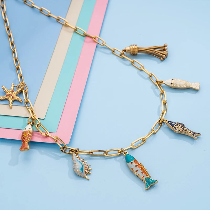 Ocean Muse Bohemian Marine Pendant Necklace