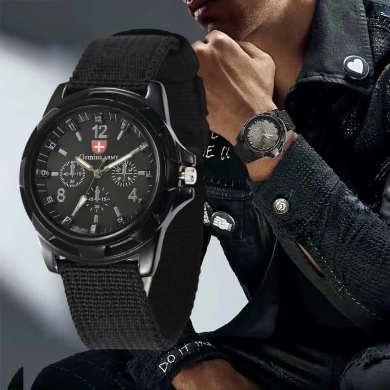 New Men Watches 2025 Fashion Quartz Wristwatch for Men Casual Nylon Band Military Sport Male Clock Watch Gift Reloj Hombre