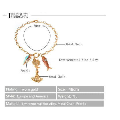Ocean Muse Bohemian Marine Pendant Necklace