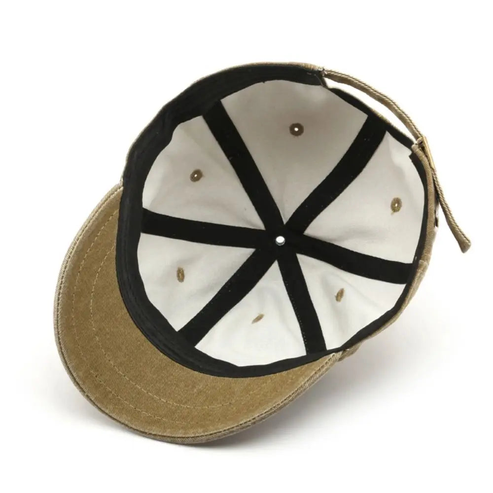 Vintage Washed-Cotton Short-Brim Dad Hat