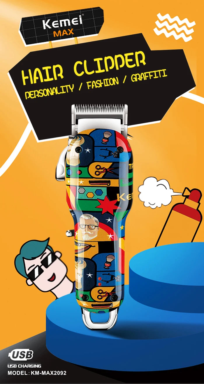 Kemei Graffiti Grooming Collection — Clippers, Trimmers & Shavers