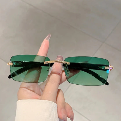 Ocean Haze Rimless Gradient Sunglasses