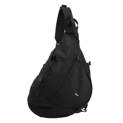 Large Black Sling Bag Waterproof Sling Backpack Oxford Fabric Outdoor Sports Chest Bag for Men Women Large Black Sling Backpack
