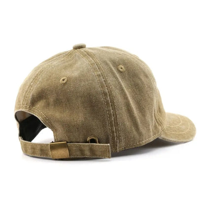 Vintage Washed-Cotton Short-Brim Dad Hat