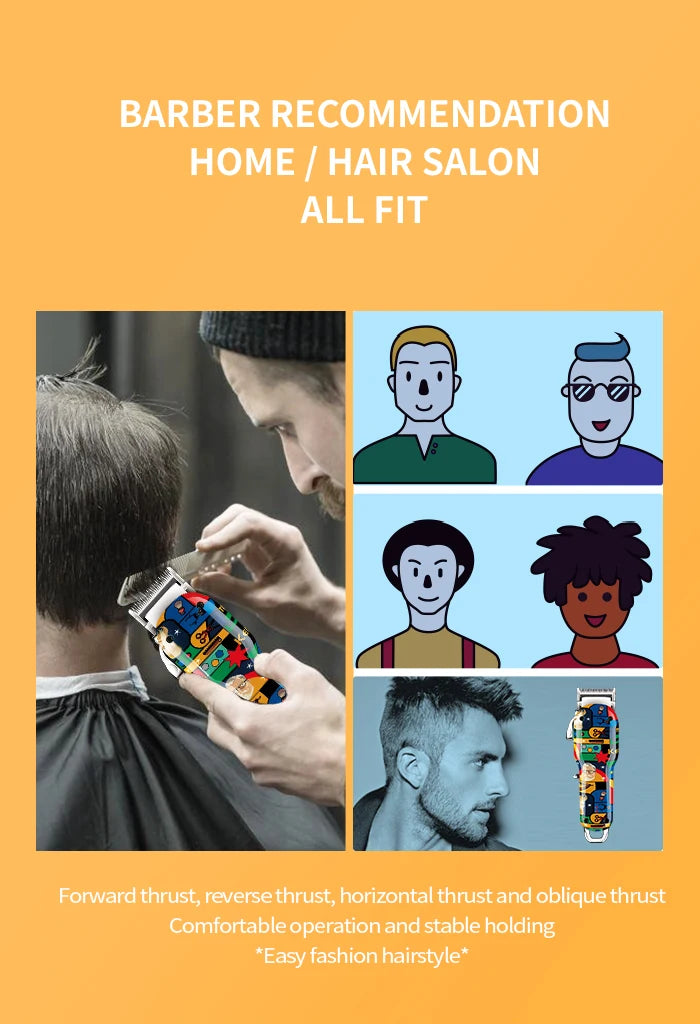 Kemei Graffiti Grooming Collection — Clippers, Trimmers & Shavers