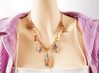Ocean Muse Bohemian Marine Pendant Necklace