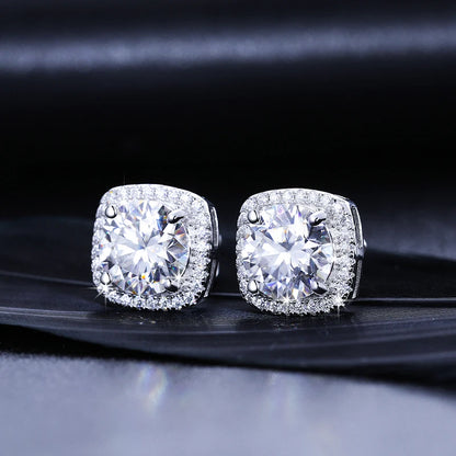 Classic Round Cut 1CT Test Passed Moissanite Diamond Earrings For Women Fine Jelwery Sterling Silver 925 Earring Engagement Gift