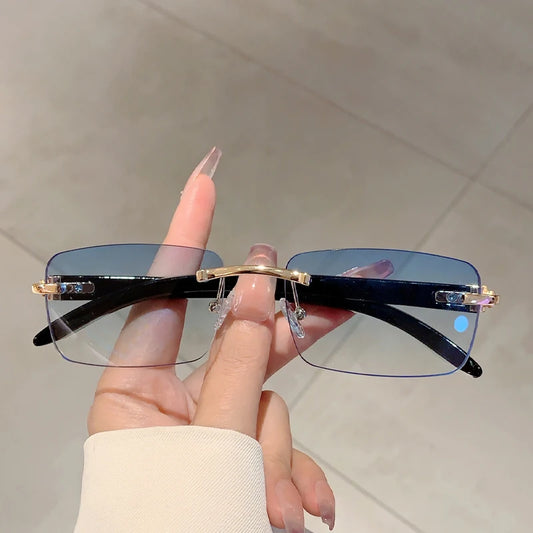 Ocean Haze Rimless Gradient Sunglasses