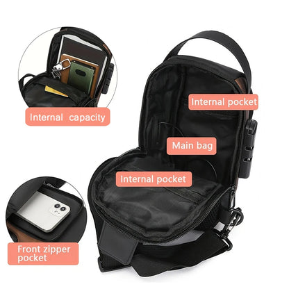 Men's Compact Anti-Theft Sling Bag