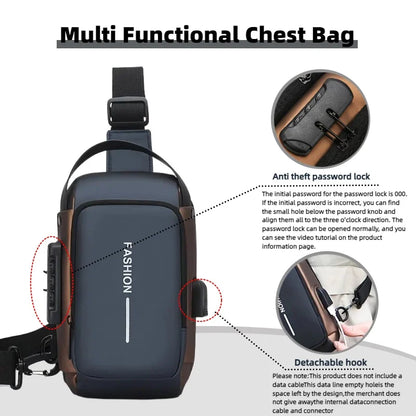 Men's Compact Anti-Theft Sling Bag