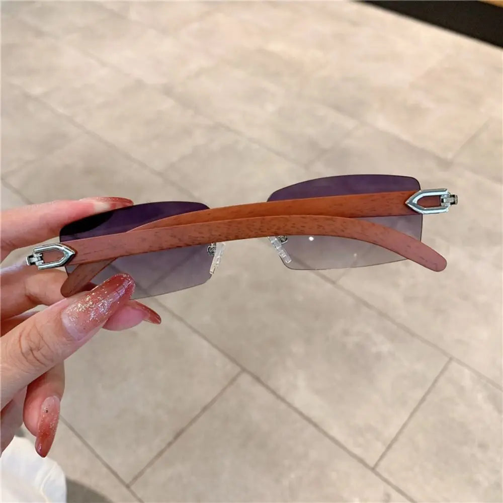 UV400 Punk Sunglasses Fashion Gradient Frameless Eyewear Rectangle Sun Glasses for Women & Men