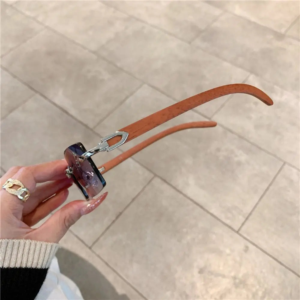 UV400 Punk Sunglasses Fashion Gradient Frameless Eyewear Rectangle Sun Glasses for Women & Men