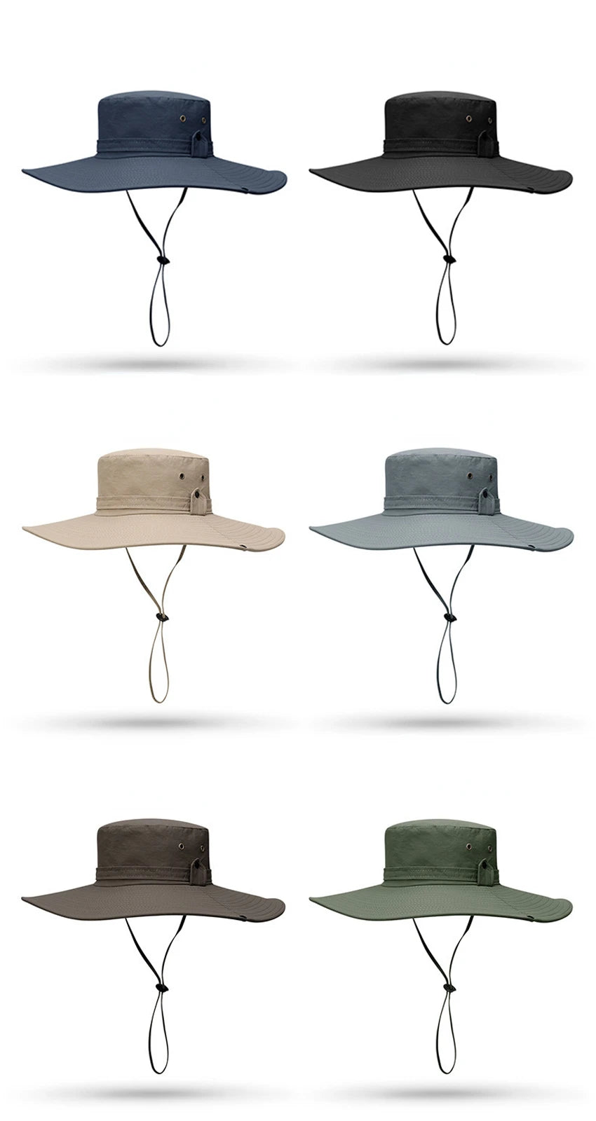 Men's UPF 50+ Waterproof Wide-Brim Boonie Hat