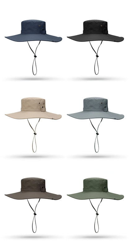 Men's UPF 50+ Waterproof Wide-Brim Boonie Hat