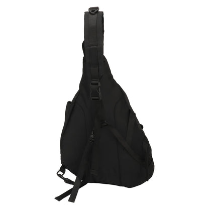 Large Black Sling Bag Waterproof Sling Backpack Oxford Fabric Outdoor Sports Chest Bag for Men Women Large Black Sling Backpack