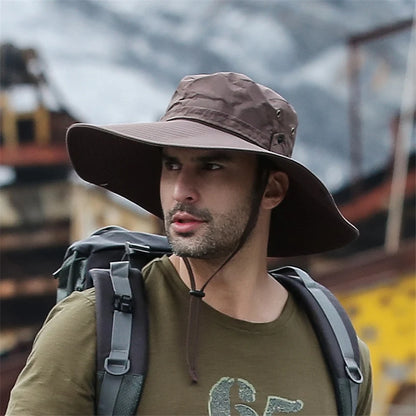 Men's UPF 50+ Waterproof Wide-Brim Boonie Hat