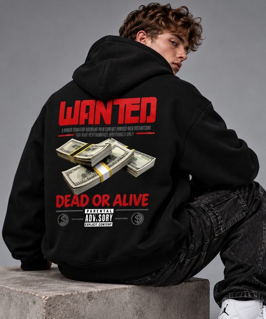 Wanted Dead or Alive Two-Sided Graphic Hoodie