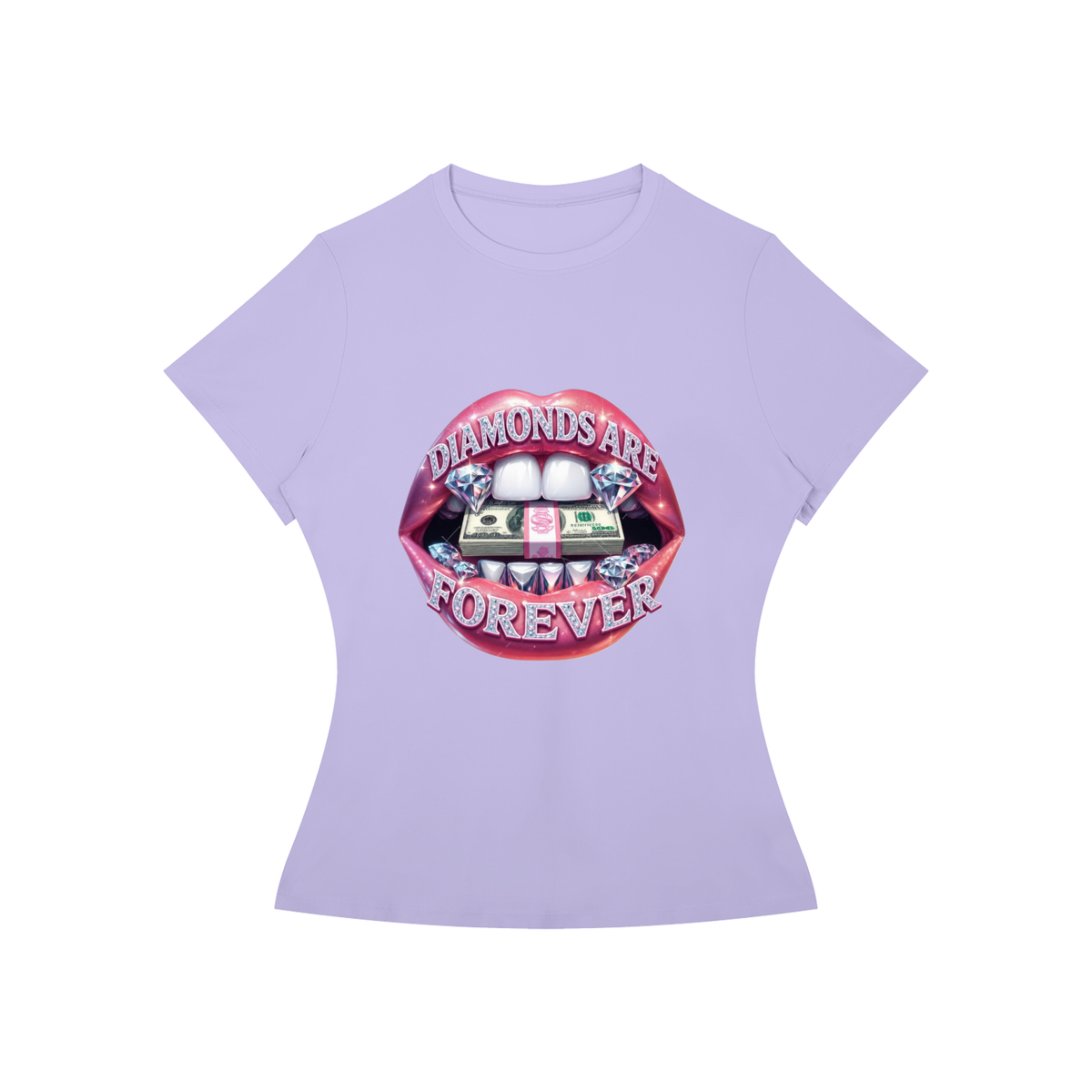 Diamonds Are Forever Lips Women’s Slim-Fit Tee