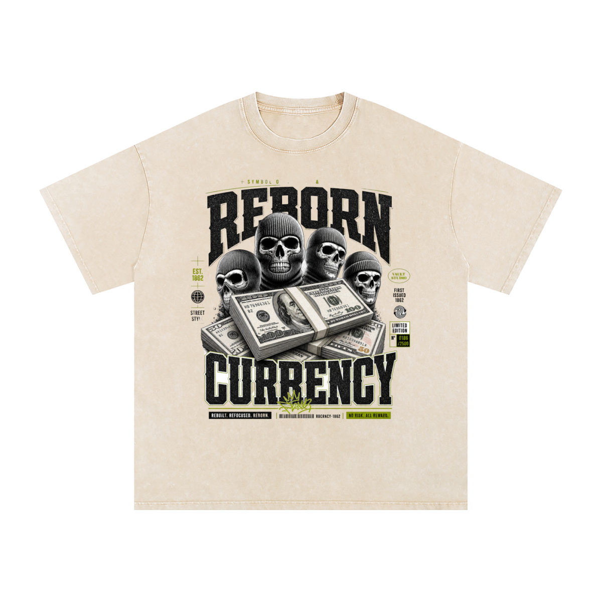Reborn Currency Snow-Washed Cotton Graphic Tee