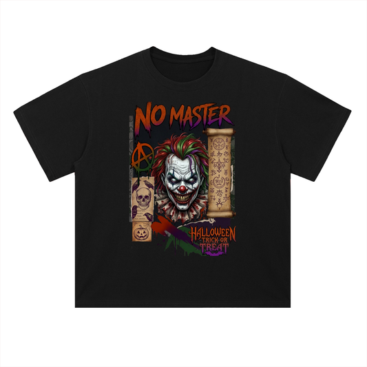 No Master Halloween Clown Graphic Drop Shoulder Tee