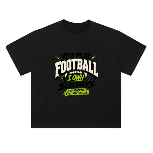 I Own Sundays Football Graphic Drop Shoulder Tee