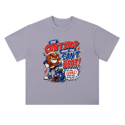 You Can't Stop What You Can't Beat Sports Graphic Drop Shoulder Tee