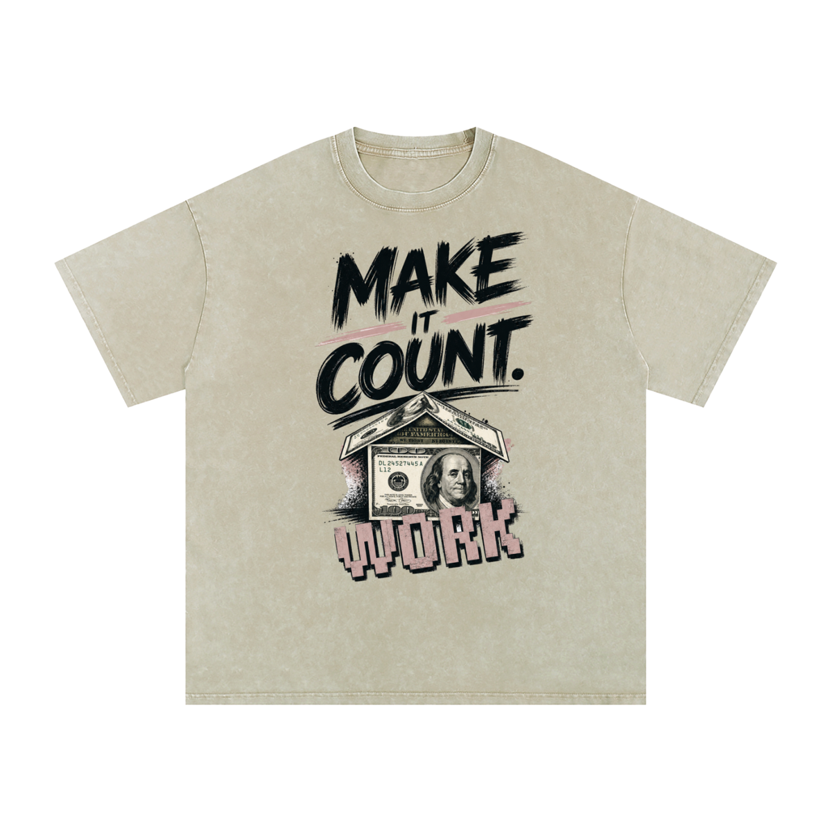 Make It Count Snow-Washed Cotton Graphic Tee