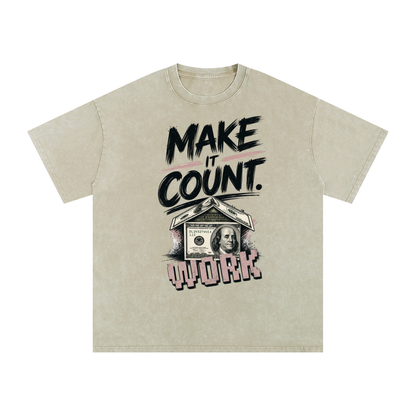 Make It Count Snow-Washed Cotton Graphic Tee