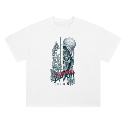 After Earth Futuristic Skull Graphic Drop Shoulder Tee