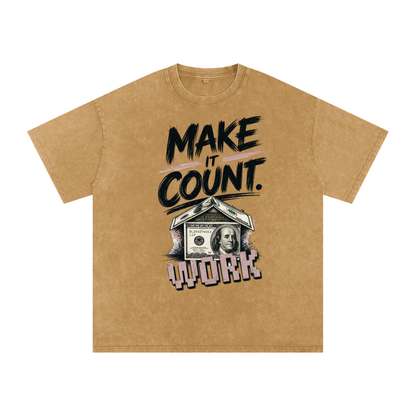 Make It Count Snow-Washed Cotton Graphic Tee