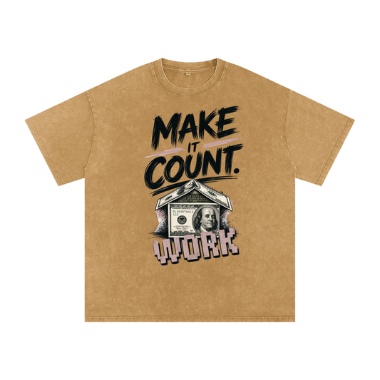 Make It Count Snow-Washed Cotton Graphic Tee