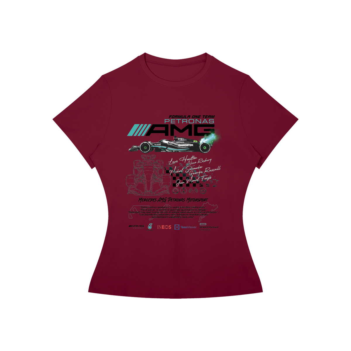 Mercedes AMG F1 Women’s Slim-Fit Graphic Tee
