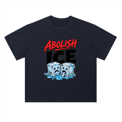 Abolish ICE Melting Ice Cubes Graphic Drop Shoulder Tee