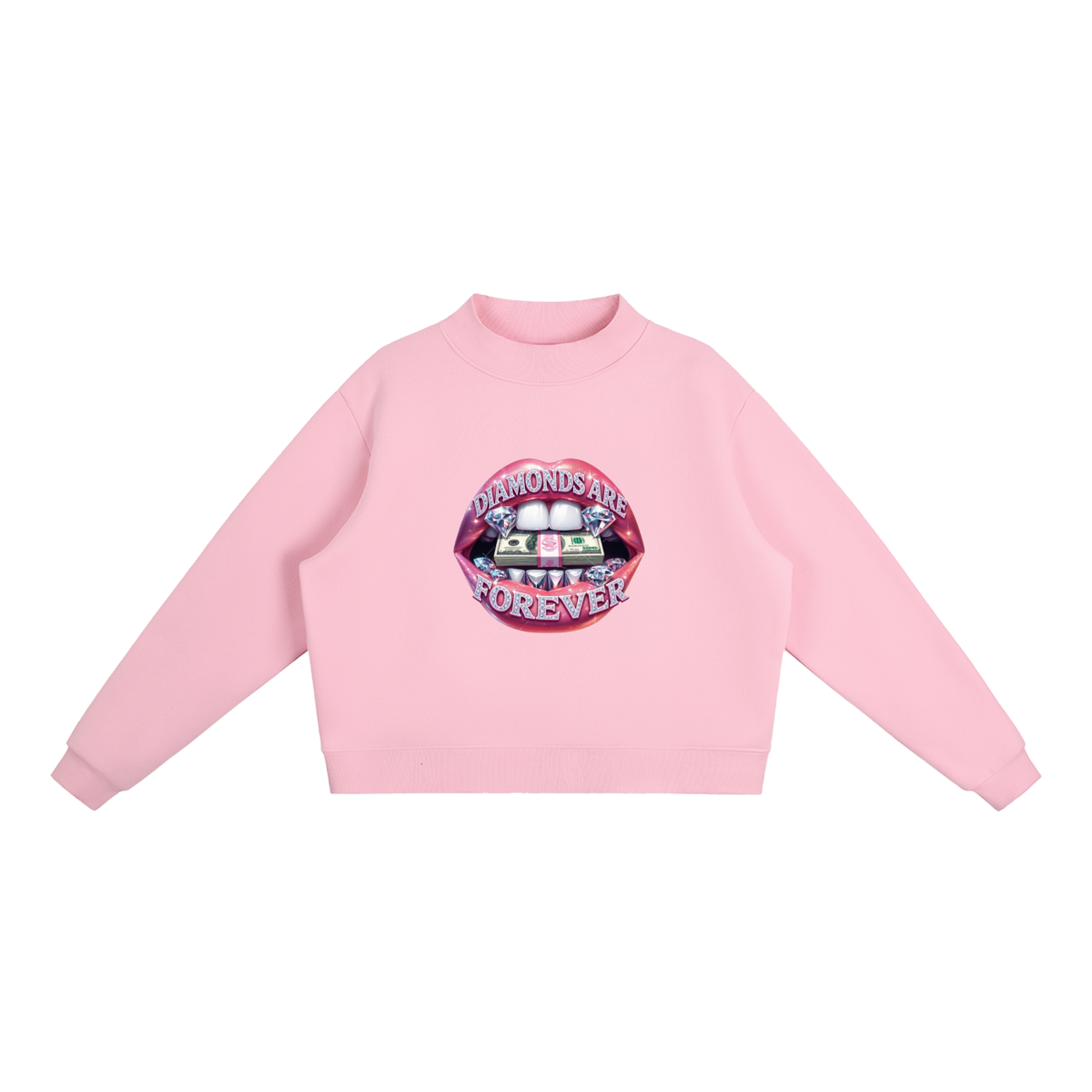 Diamonds Are Forever Lips Oversized Sweatshirt