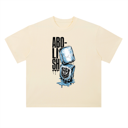 Abolish ICE Melting Ice Cube Graphic Drop Shoulder Tee