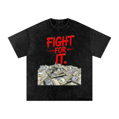 Fight for It Snow-Washed Cotton Graphic Tee