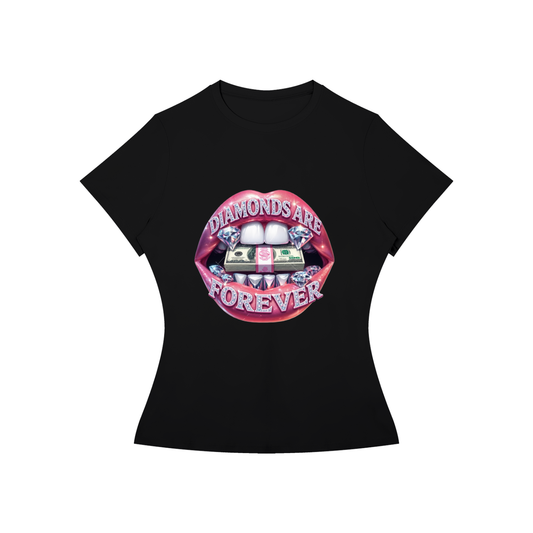 Diamonds Are Forever Lips Women’s Slim-Fit Tee