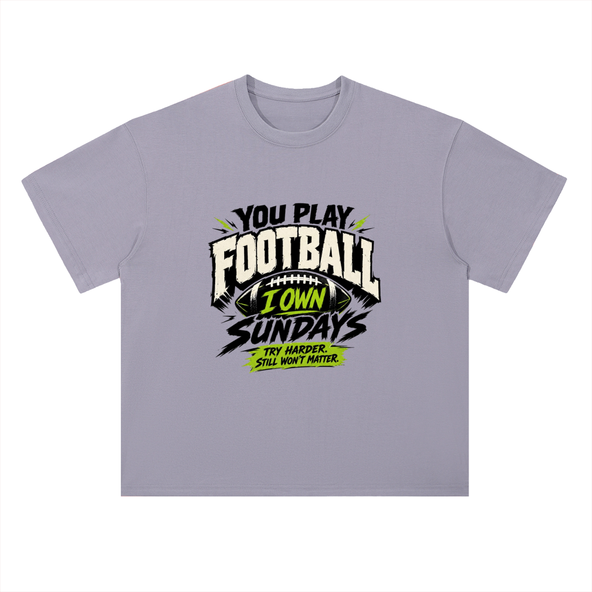 I Own Sundays Football Graphic Drop Shoulder Tee