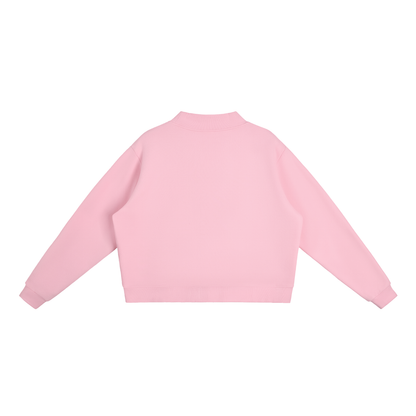 Unapologetic Lips Oversized Mock-Neck Sweatshirt