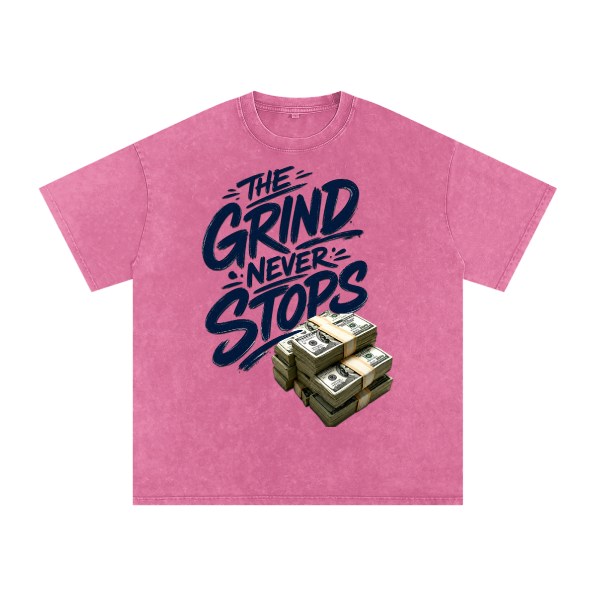 The Grind Never Stops Snow-Washed Cotton Tee
