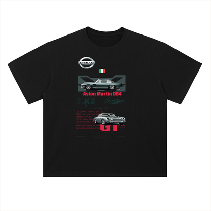 Aston Martin DB4 Classic Car Cotton Graphic Tee